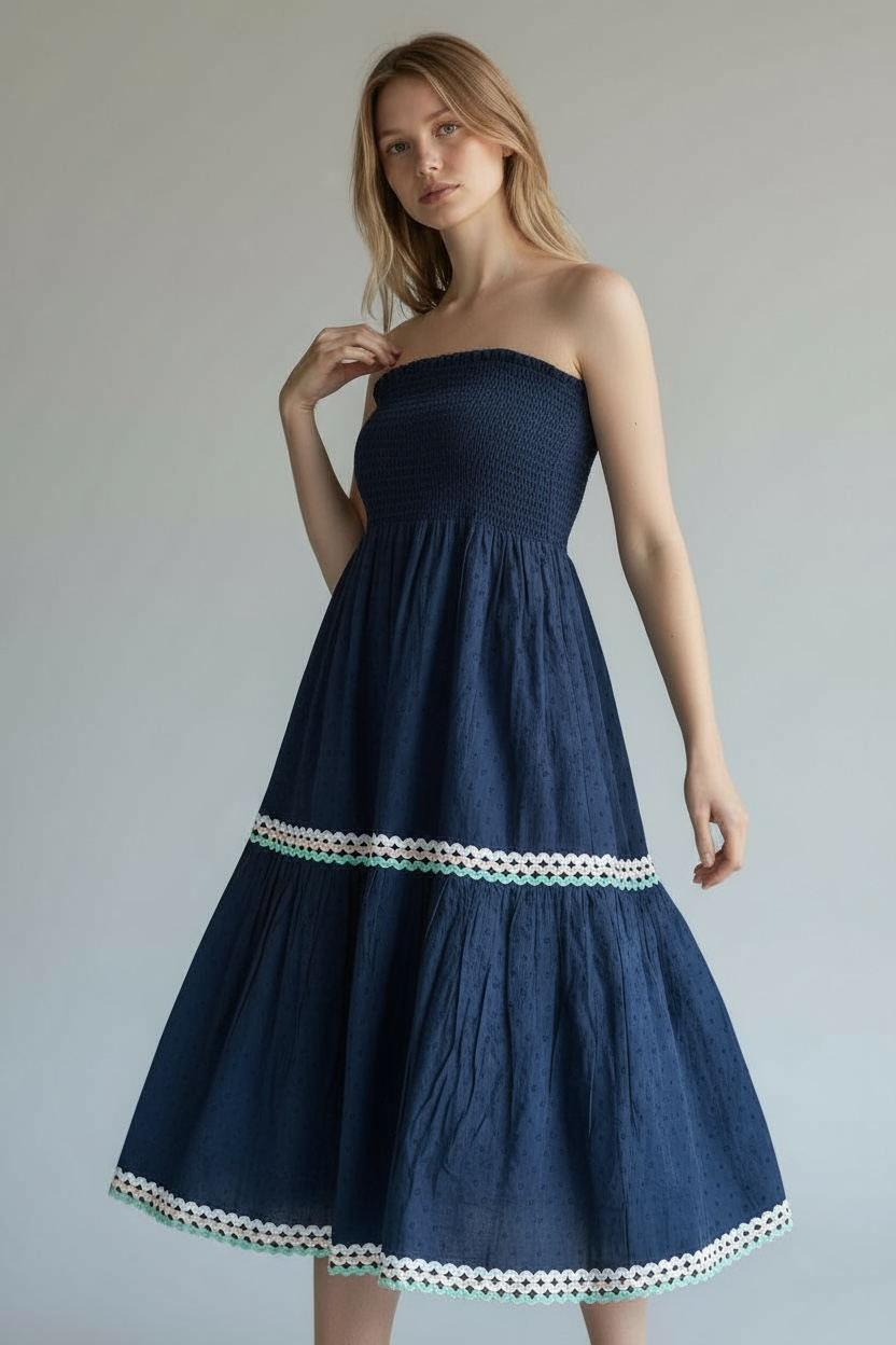 Eyelet Smocked Sundress