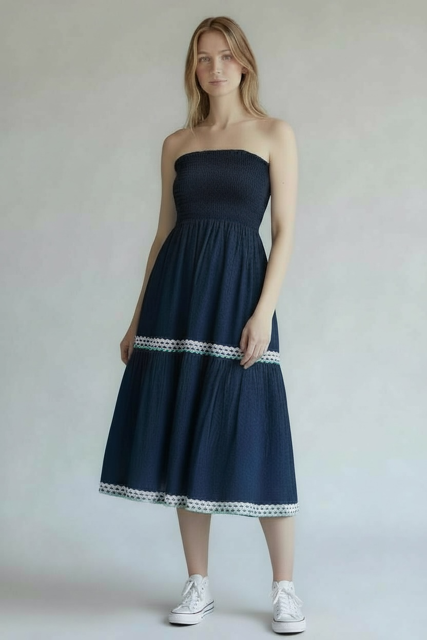 Eyelet Smocked Sundress