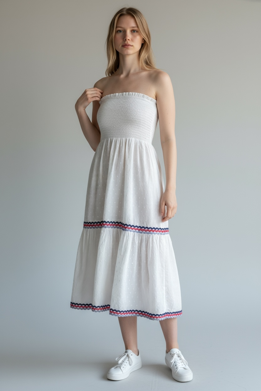 Eyelet Smocked Sundress