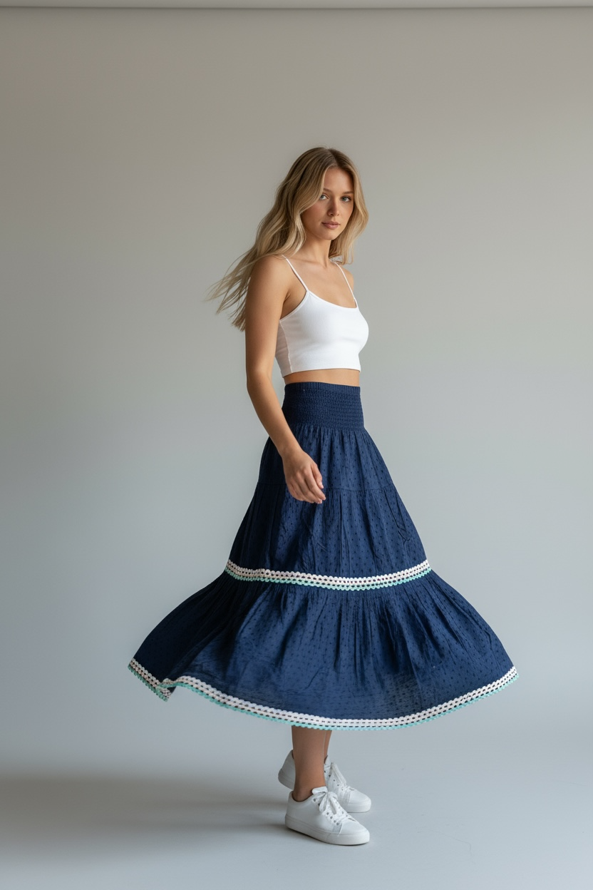 Eyelet Smocked Sundress